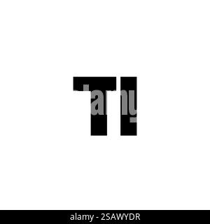 Trendy letter T and I, TI logo design template. Minimal monogram initial based logotype for company identity. Stock Vector