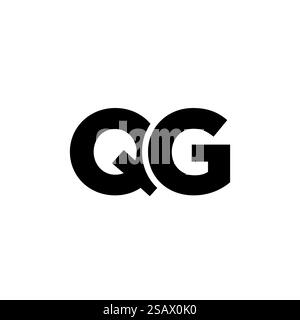 Trendy letter Q and G, QG logo design template. Minimal monogram initial based logotype for company identity. Stock Vector