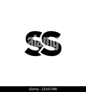 Trendy letter S and S, SS logo design template. Minimal monogram initial based logotype for company identity. Stock Vector