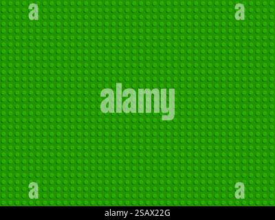 Green plastic constructor blocks plate seamless pattern flat design vector. Green plastic constructor blocks plate seamless pattern flat design Stock Vector