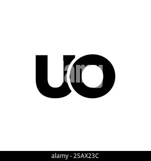 Trendy letter U and O, UO logo design template. Minimal monogram initial based logotype for company identity. Stock Vector