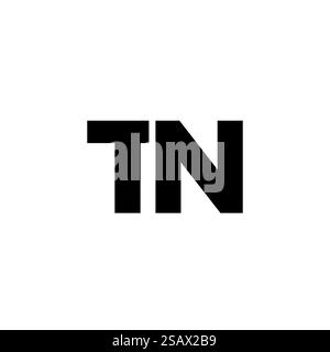 Trendy letter T and N, TN logo design template. Minimal monogram initial based logotype for company identity. Stock Vector