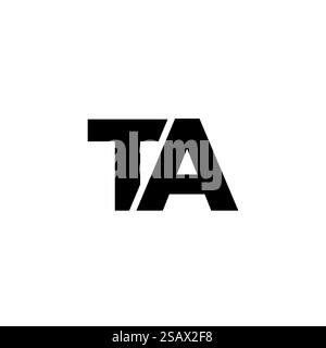 Trendy letter T and A, TA logo design template. Minimal monogram initial based logotype for company identity. Stock Vector