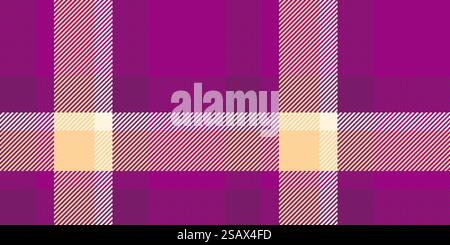Neutral pattern tartan textile, creation fabric check seamless. Shape vector background plaid texture in pink and orange color. Stock Vector