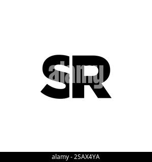 Trendy letter S and R, SR logo design template. Minimal monogram initial based logotype for company identity. Stock Vector