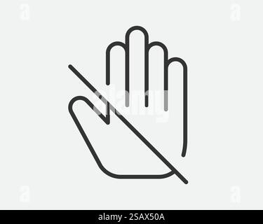 Hand Gesture Icon Line Simple Trendy Black and White Design.. Hand Gesture Icon Line Simple Trendy Design. Stock Vector