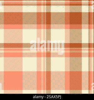 Antique background tartan seamless, back vector check texture. Japan textile pattern plaid fabric in light and red color. Stock Vector