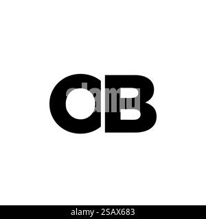 Trendy letter O and B, OB logo design template. Minimal monogram initial based logotype for company identity. Stock Vector