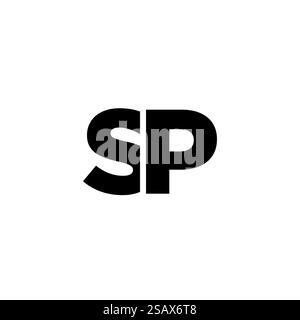 Trendy letter S and P, SP logo design template. Minimal monogram initial based logotype for company identity. Stock Vector