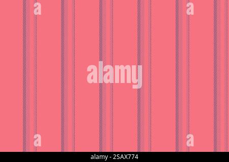Background seamless vertical of vector stripe texture with a lines textile pattern fabric in red and violet colors. Stock Vector