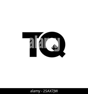 Trendy letter T and Q, TQ logo design template. Minimal monogram initial based logotype for company identity. Stock Vector