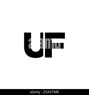 Trendy letter U and F, UF logo design template. Minimal monogram initial based logotype for company identity. Stock Vector