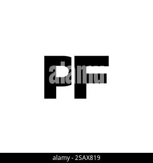 Trendy letter P and F, PF logo design template. Minimal monogram initial based logotype for company identity. Stock Vector