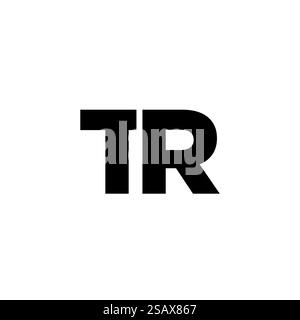 Trendy letter T and R, TR logo design template. Minimal monogram initial based logotype for company identity. Stock Vector