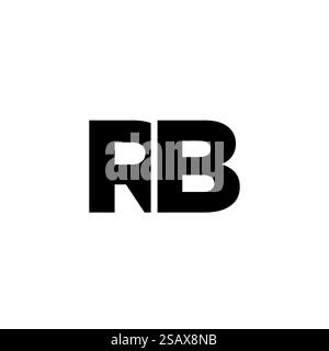Trendy letter R and B, RB logo design template. Minimal monogram initial based logotype for company identity. Stock Vector