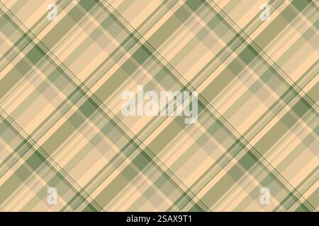 Textile pattern tartan of vector texture plaid with a background check fabric seamless in pastel and amber colors. Stock Vector