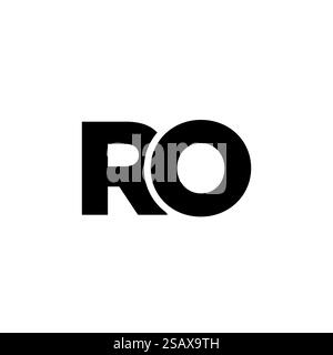 Initial RO Logo Template. Minimalist letter logo template design Stock ...