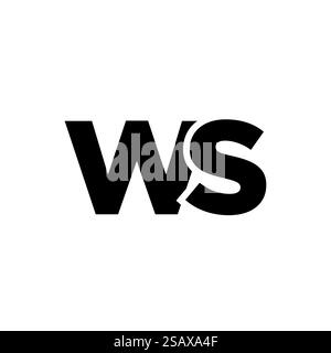 Trendy letter W and S, WS logo design template. Minimal monogram initial based logotype for company identity. Stock Vector