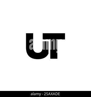 Trendy letter U and T, UT logo design template. Minimal monogram initial based logotype for company identity. Stock Vector
