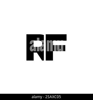 Trendy letter R and F, RF logo design template. Minimal monogram initial based logotype for company identity. Stock Vector