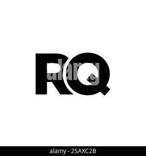 Trendy letter R and Q, RQ logo design template. Minimal monogram initial based logotype for company identity. Stock Vector