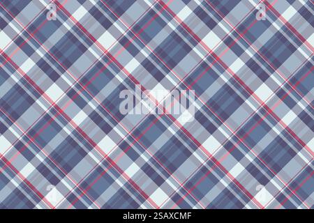Artistic seamless fabric textile, grid background texture plaid. Scratch tartan pattern vector check in pastel and blue color.. Artistic seamless fabric textile, grid background texture plaid. Scratch tartan pattern vector check in pastel and blue colors. Stock Vector