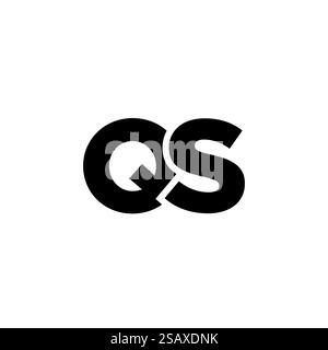 Trendy letter Q and S, QS logo design template. Minimal monogram initial based logotype for company identity. Stock Vector