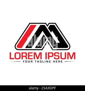 IM Letter Logo Design Stock Vector