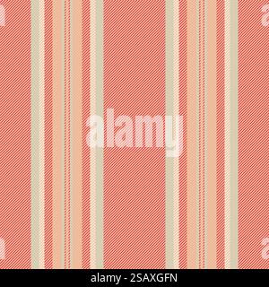 Texture vertical vector of fabric textile stripe with a background pattern lines seamless in orange and red colors. Stock Vector