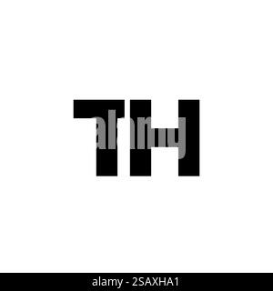 Trendy letter T and H, TH logo design template. Minimal monogram initial based logotype for company identity. Stock Vector