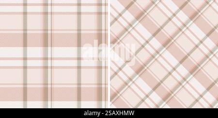 Pattern plaid background of texture textile seamless with a vector check fabric tartan. Set in popular colours for seasonal holiday decorations. Stock Vector
