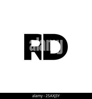 Trendy letter R and D, RD logo design template. Minimal monogram initial based logotype for company identity. Stock Vector