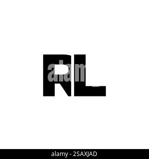 Trendy letter R and L, RL logo design template. Minimal monogram initial based logotype for company identity. Stock Vector