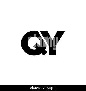 Trendy letter Q and Y, QY logo design template. Minimal monogram initial based logotype for company identity. Stock Vector