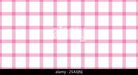 Newborn textile fabric check, romantic vector background tartan. Checking pattern seamless plaid texture in pink and white color.. Newborn textile fabric check, romantic vector background tartan. Checking pattern seamless plaid texture in pink and white colors. Stock Vector