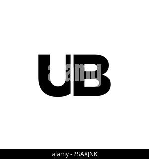 Trendy letter U and B, UB logo design template. Minimal monogram initial based logotype for company identity. Stock Vector
