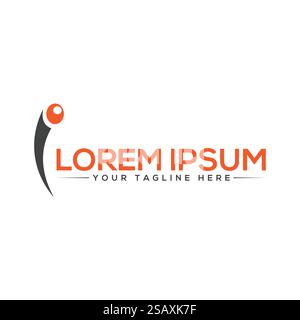 I Letter Logo Design Stock Vector