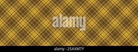 Latin seamless pattern check, stitched fabric textile vector. Furniture plaid tartan texture background in amber colo. Stock Vector