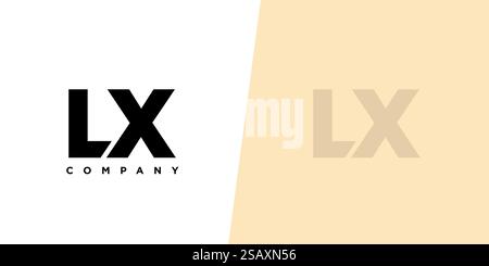 Trendy letter L and X, LX logo design template. Minimal monogram initial based logotype for company identity. Stock Vector