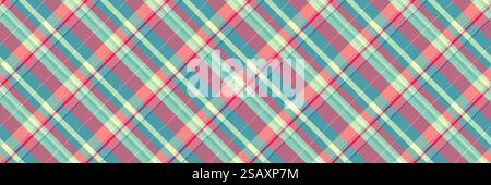 Femininity plaid vector textile, professional fabric seamless pattern. Quiet texture tartan check background in light and red color. Stock Vector