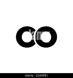 Trendy letter O and O, OO logo design template. Minimal monogram initial based logotype for company identity. Stock Vector