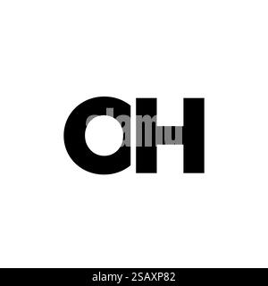 Trendy letter O and H, OH logo design template. Minimal monogram initial based logotype for company identity. Stock Vector