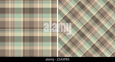 Plaid pattern seamless of textile texture check with a background vector fabric tartan. Set in coffee colours. Modern duvet covers for the bedroom.. Plaid pattern seamless of textile texture check with a background vector fabric tartan. Set in coffee colors. Modern duvet covers for the bedroom. Stock Vector