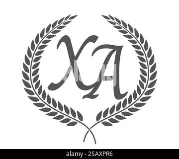 XA X A Logo Design with Black and White Creative Icon Text Letter ...