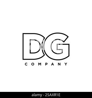Trendy letter D and G, DG logo design template. Minimal monogram initial based logotype for company identity. Stock Vector