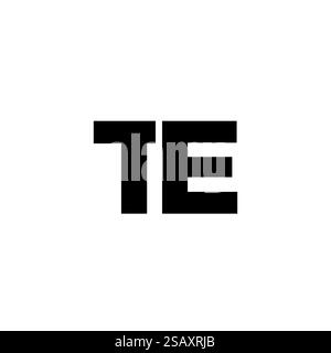 Trendy letter T and E, TE logo design template. Minimal monogram initial based logotype for company identity. Stock Vector