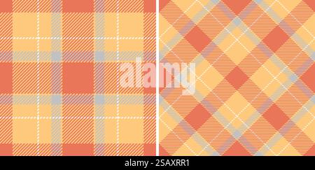 Pattern plaid vector of fabric tartan texture with a textile background seamless check. Set in fall colours for stylish poncho outfits.. Pattern plaid vector of fabric tartan texture with a textile background seamless check. Set in fall colors for stylish poncho outfits. Stock Vector
