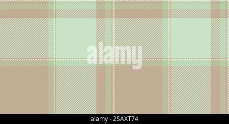 Kitchen pattern fabric plaid, brand vector tartan textile. Blanket check background seamless texture in light and pastel colors palette. Stock Vector