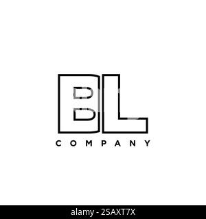 Trendy letter B and L, BL logo design template. Minimal monogram initial based logotype for company identity. Stock Vector