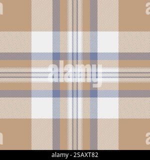 Infinity vector tartan seamless, guy texture fabric plaid. Halftone pattern textile background check in orange and white colors palette. Stock Vector
